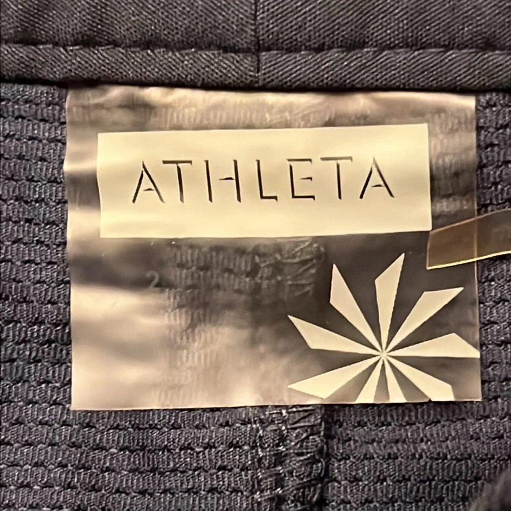 Athleta Navy RipStop Nylon Skirt Liner White Stitching Small - Picture 2 of 7